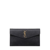 Pochette Uptown in pelle goffrata grain de poudre 565739 1GF0J1000 SAINT LAURENT 