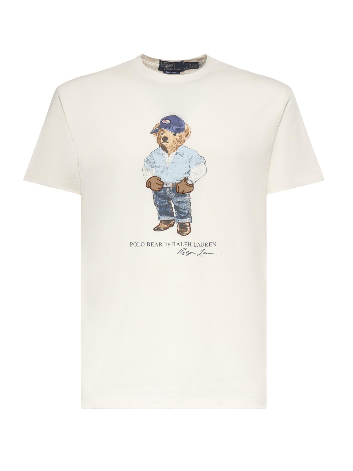 T-shirt con stampa in cotone 710B14615 001 POLO RALPH LAUREN 