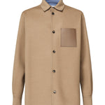 Giacca-camicia in lana vergine e cashmere H526Y05WF2 3151 LOEWE 