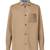 Giacca-camicia in lana vergine e cashmere H526Y05WF2 3151 LOEWE 