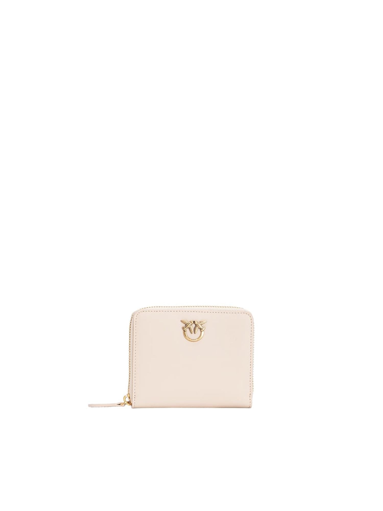 Portafoglio quadrato zip-around in pelle 100249 A0F1C50Q PINKO 