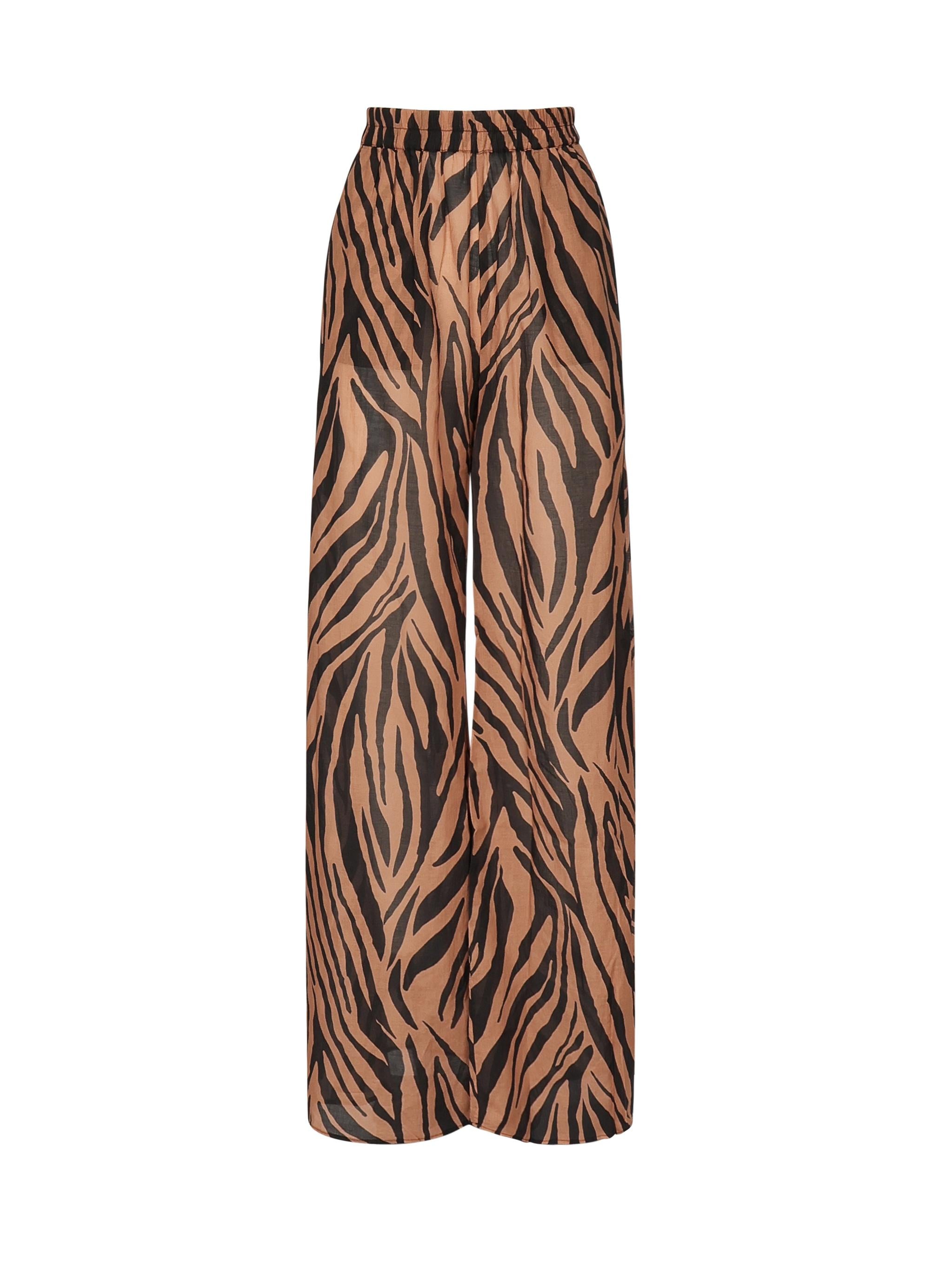 Pantaloni a gampa ampia Wiley con stampa zebra TM170478A TNC130856 THE ANDAMANE 