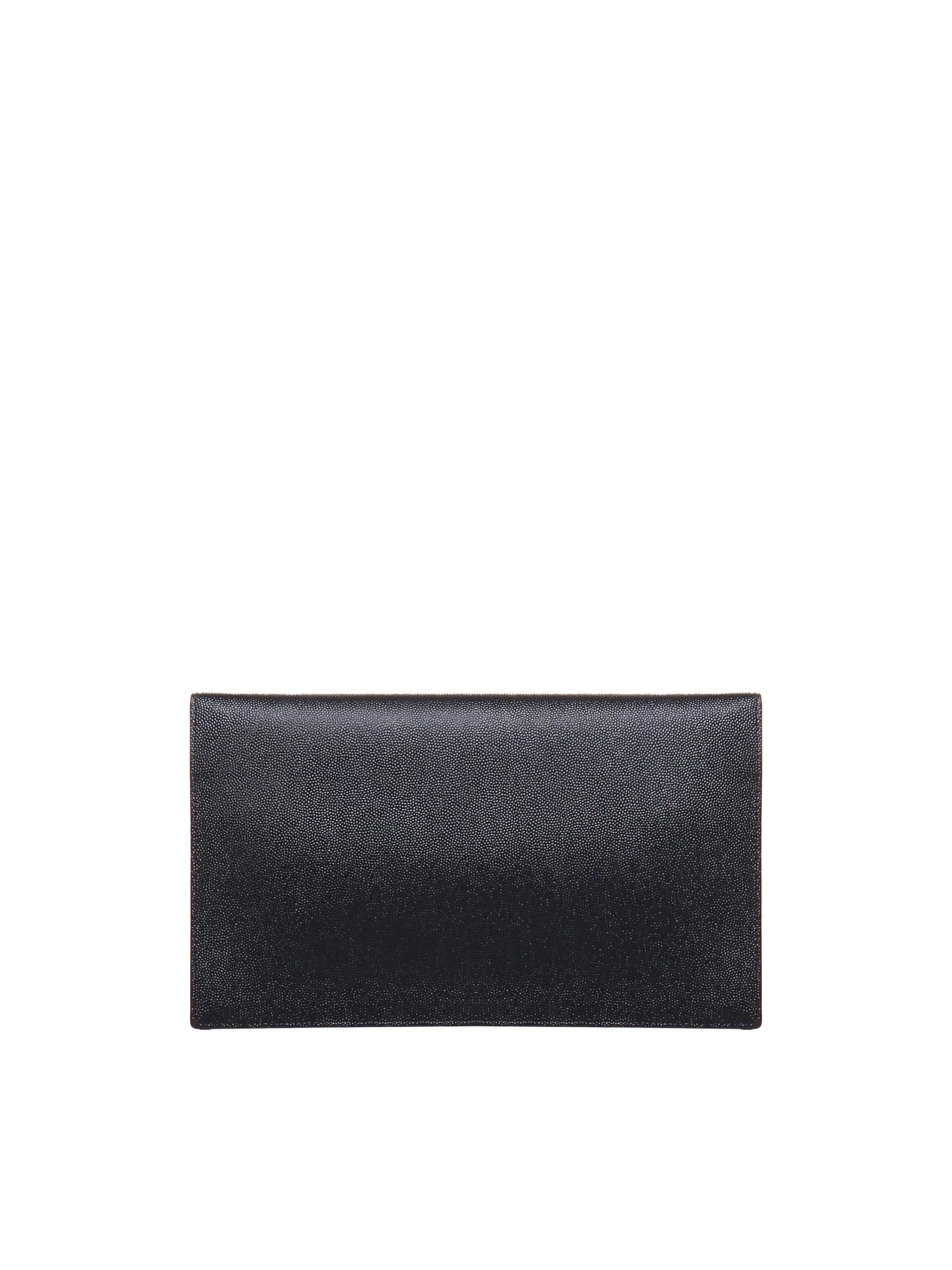 Pochette Uptown in pelle goffrata grain de poudre 565739 1GF0J1000 SAINT LAURENT 