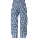 Jeans balloon in jacquard nappine<BR/> 80AAB108 DT091904 GENNY 