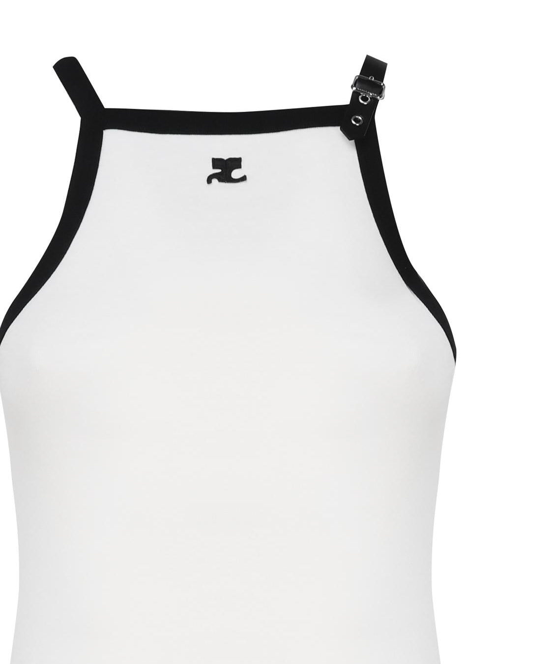 Abito in cotone con bretella a cinturino 124JR0364JS0070 -0098 COURREGES 