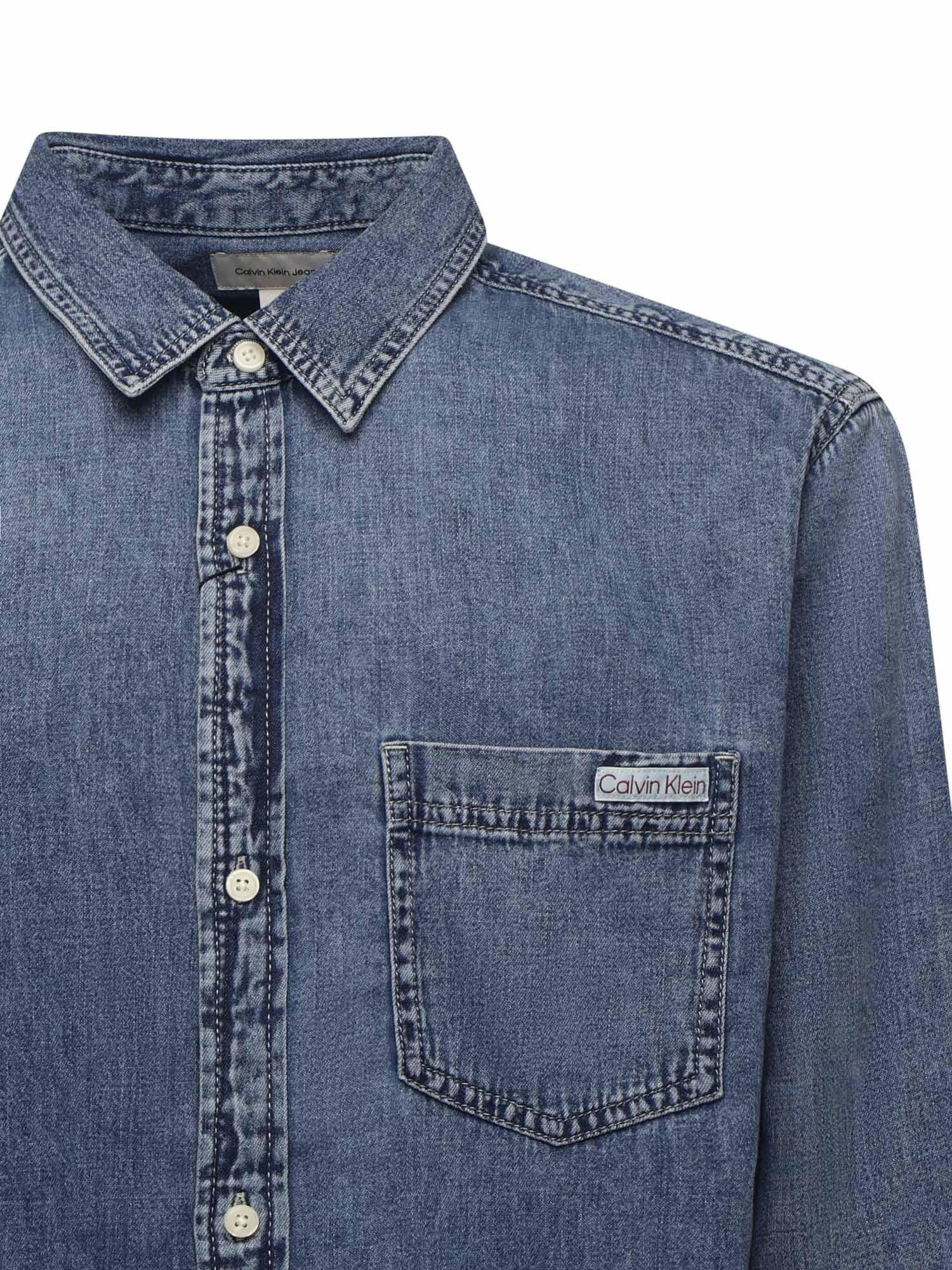 Camicia in denim di cotone LV040EM774 WHZ CALVIN KLEIN 