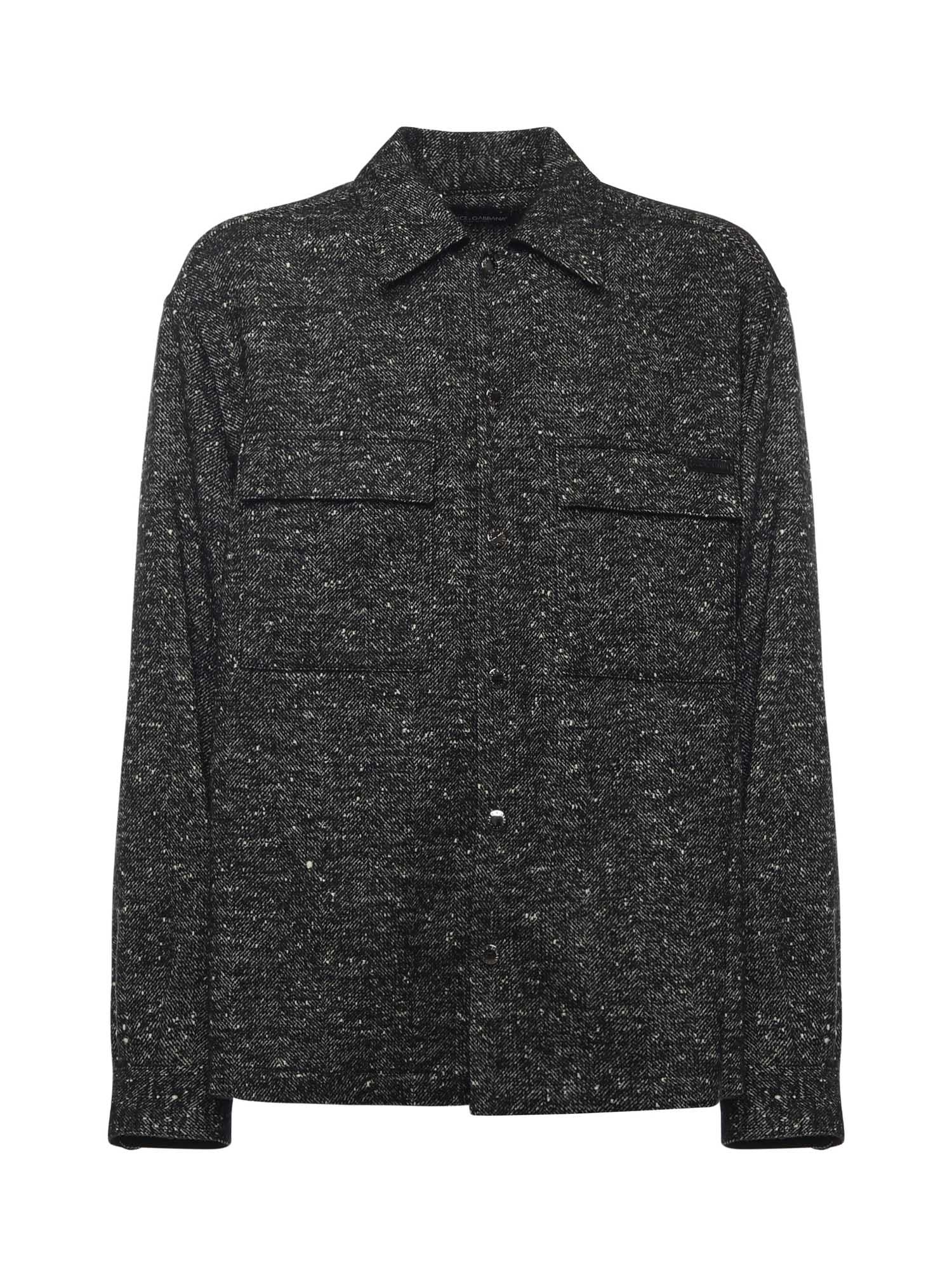 Camicia over in misto lana G5MM6T FCZAMS8030 DOLCE & GABBANA 