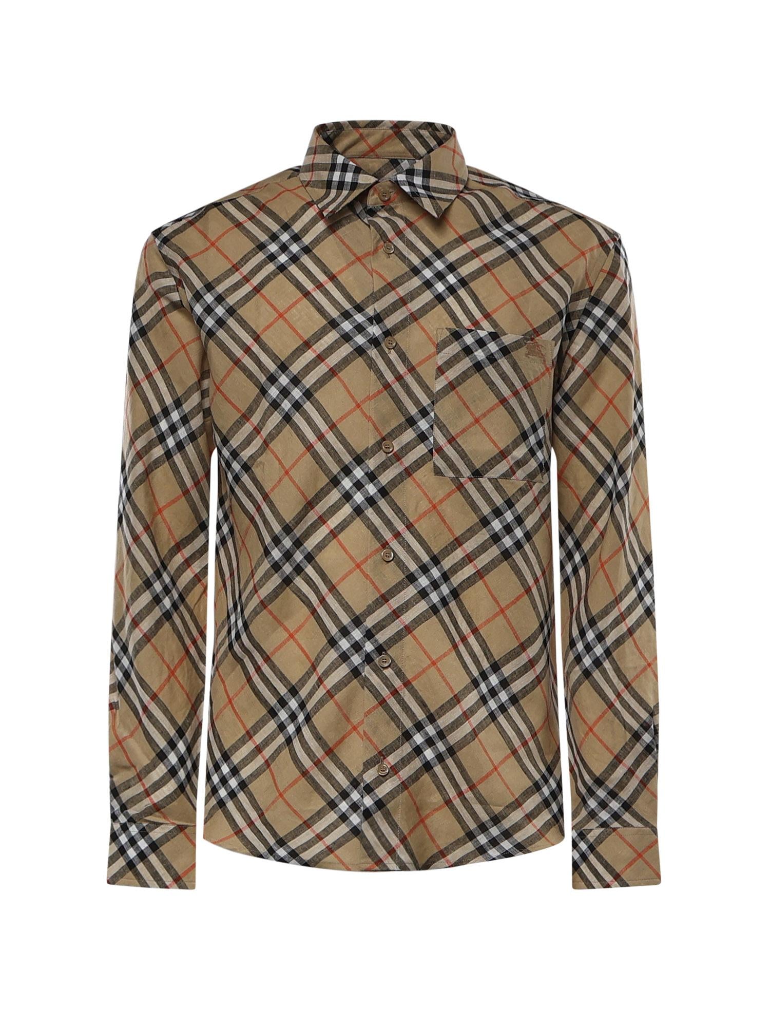 Camicia Check in lino 8123684 B9368 BURBERRY 