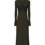 Abito maxi con ruche in jersey AA9R2740J050B 643 ALAIA 
