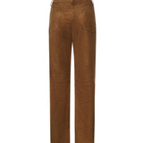 Pantaloni in pelle effetto velluto a coste 288726  MAGDA BUTRYM 