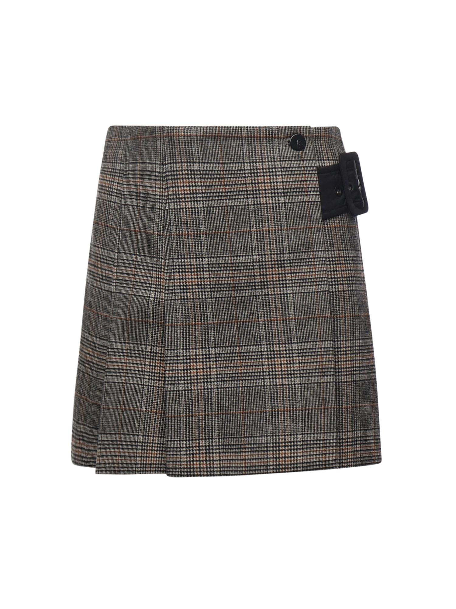 Minigonna consolata in check 106076 A2ZZPIP PINKO 