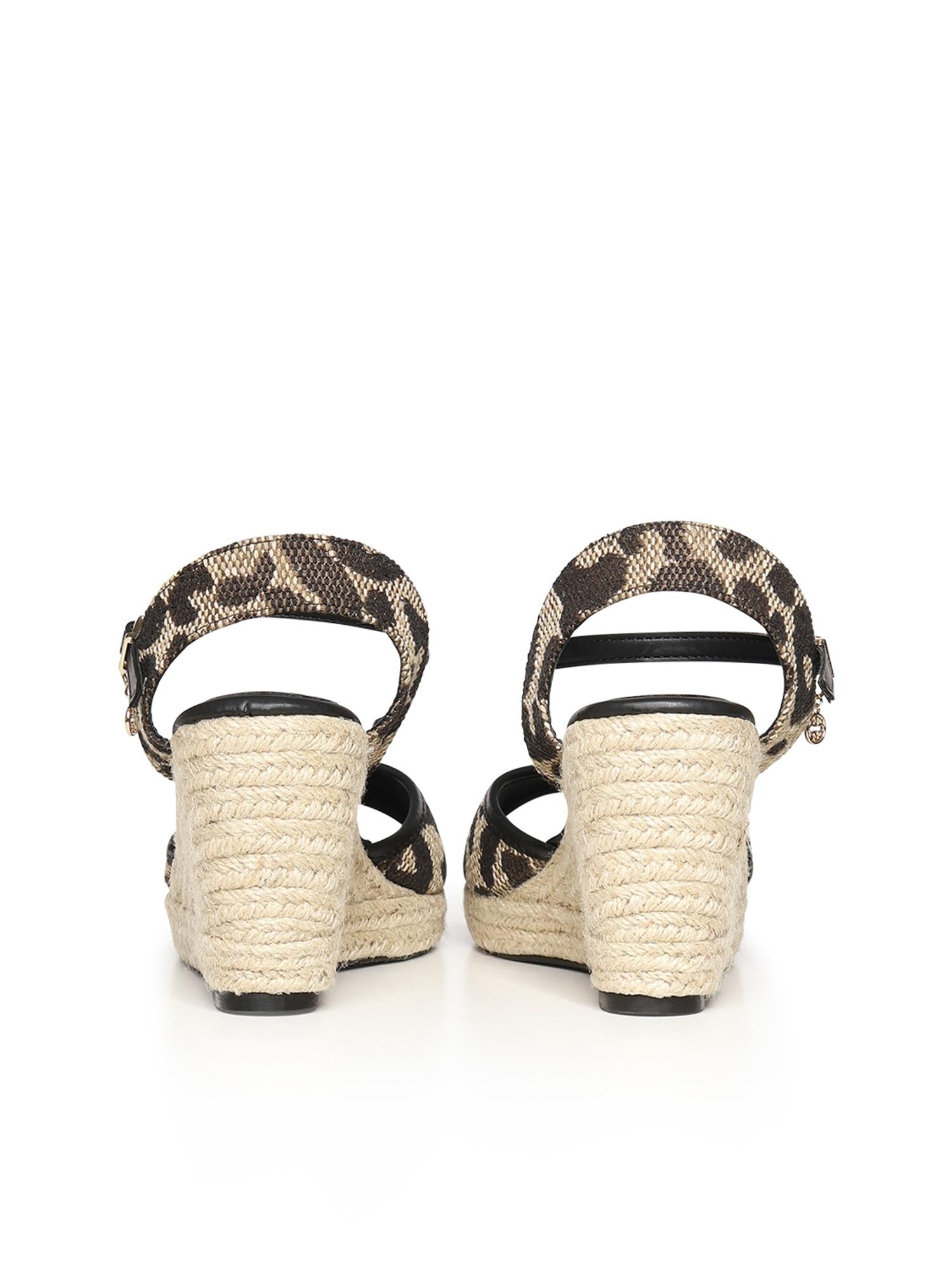 Sandali con zeppa Ilene e logo 73SC9YW01LEO ILENE WEDGEBEIGE/MORO V° 73 