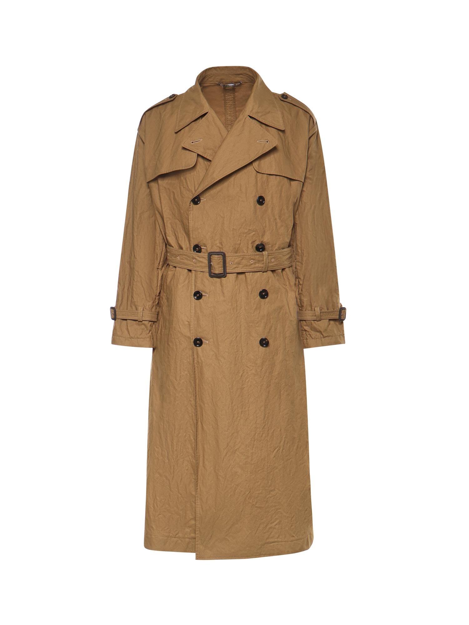 Trench in cotone effetto stropicciato G057JT HUMWDM0453 DOLCE & GABBANA 