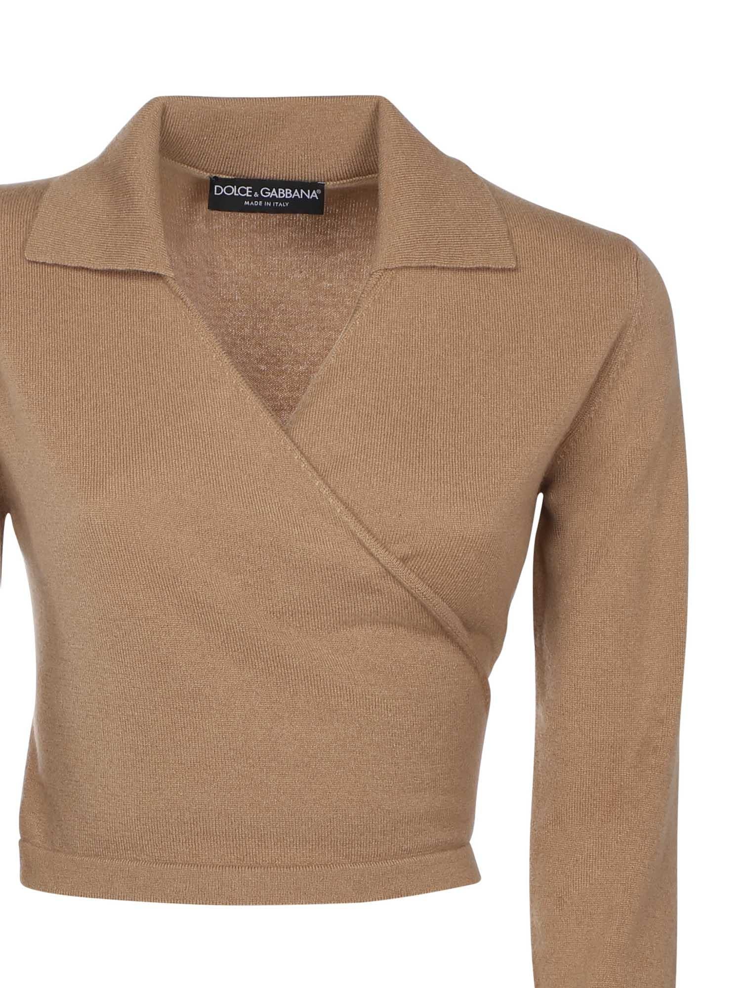 Cardigan incrociato in cashmere FXVB4T JBW0QM0172 DOLCE & GABBANA 