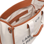 Borsa tote Responsability in cotone 73BS6AF01 RESPONSIBILITY BISNATURALE/CUOIO V° 73 