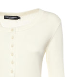 T-shirt Serafino in cotone a coste F8W44T FU7AVW0001 DOLCE & GABBANA 
