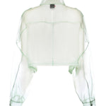 Caban cropped in organza di pura seta 106603 A2DJT14 PINKO 