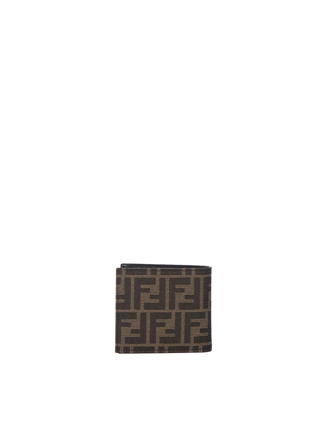Portafoglio Bi-fold FF jacquard in tessuto 7M0169 ALWKF0L3T FENDI 