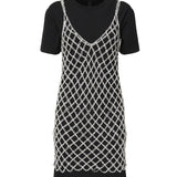 Abito t-shirt con paillettes 105144 A2LTZ99 PINKO 
