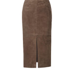 Gonna midi a tubino in pelle 115300 1683 ROTATE 