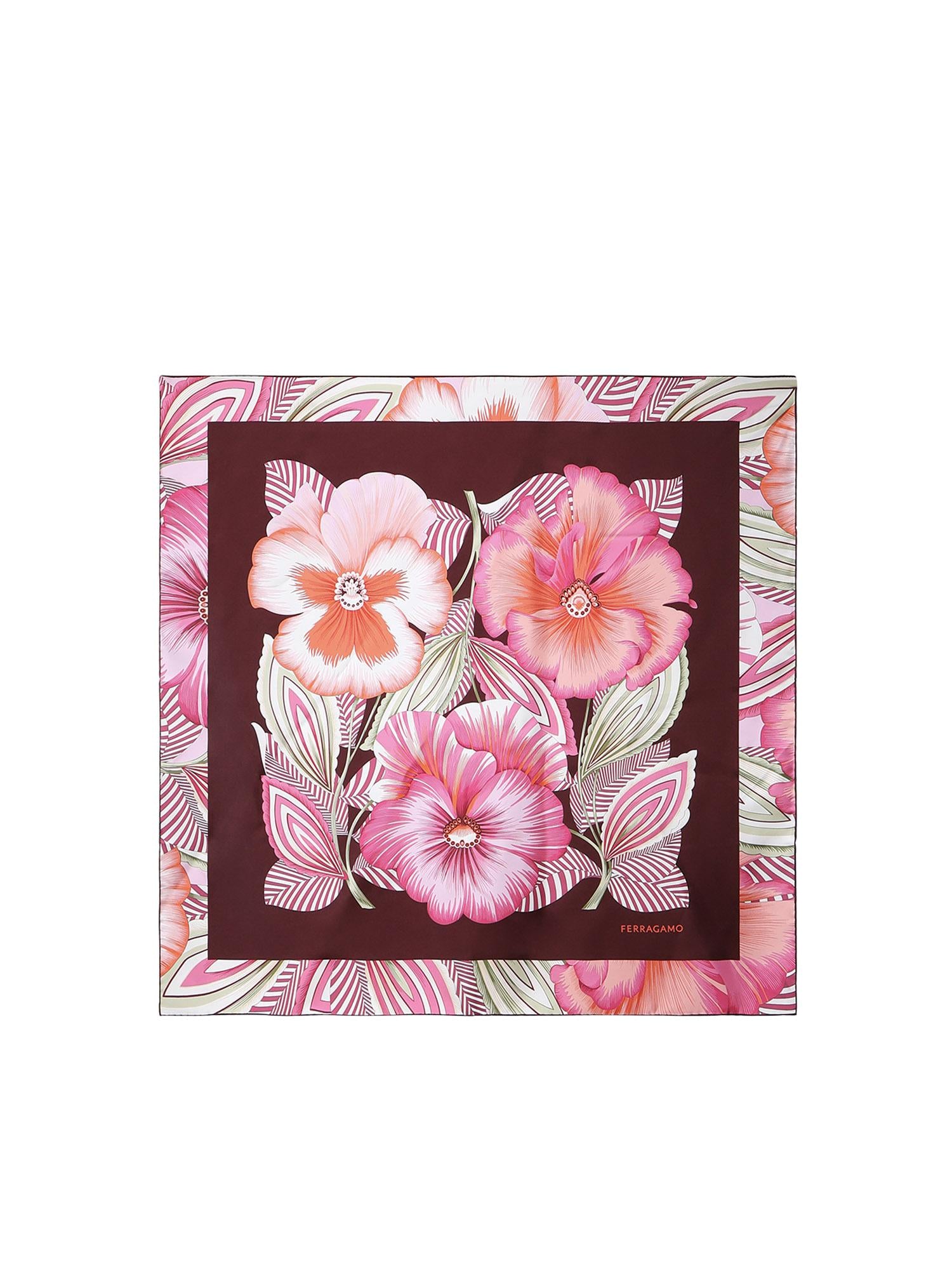 Foulard in seta con stampa<BR/> 310227 789960003 FERRAGAMO 