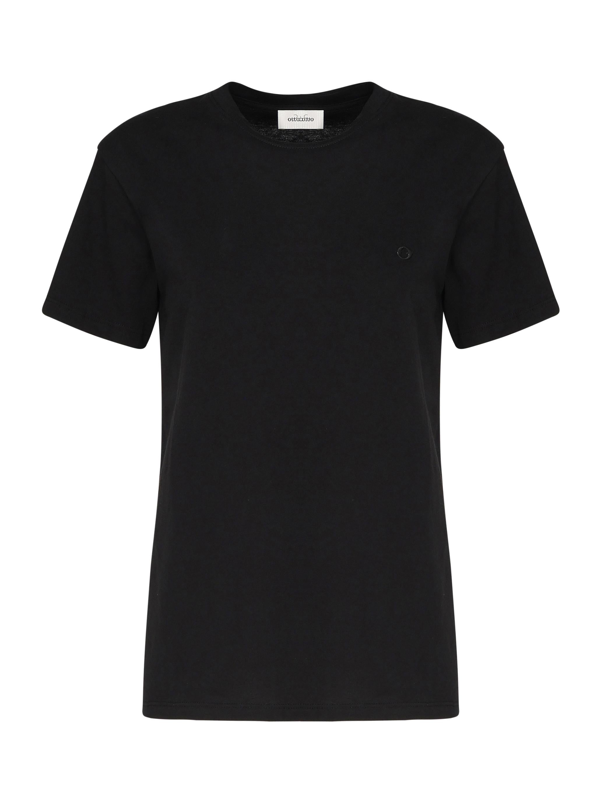 T-shirt in cotone DM8092-1 NERO OTTOD'AME 