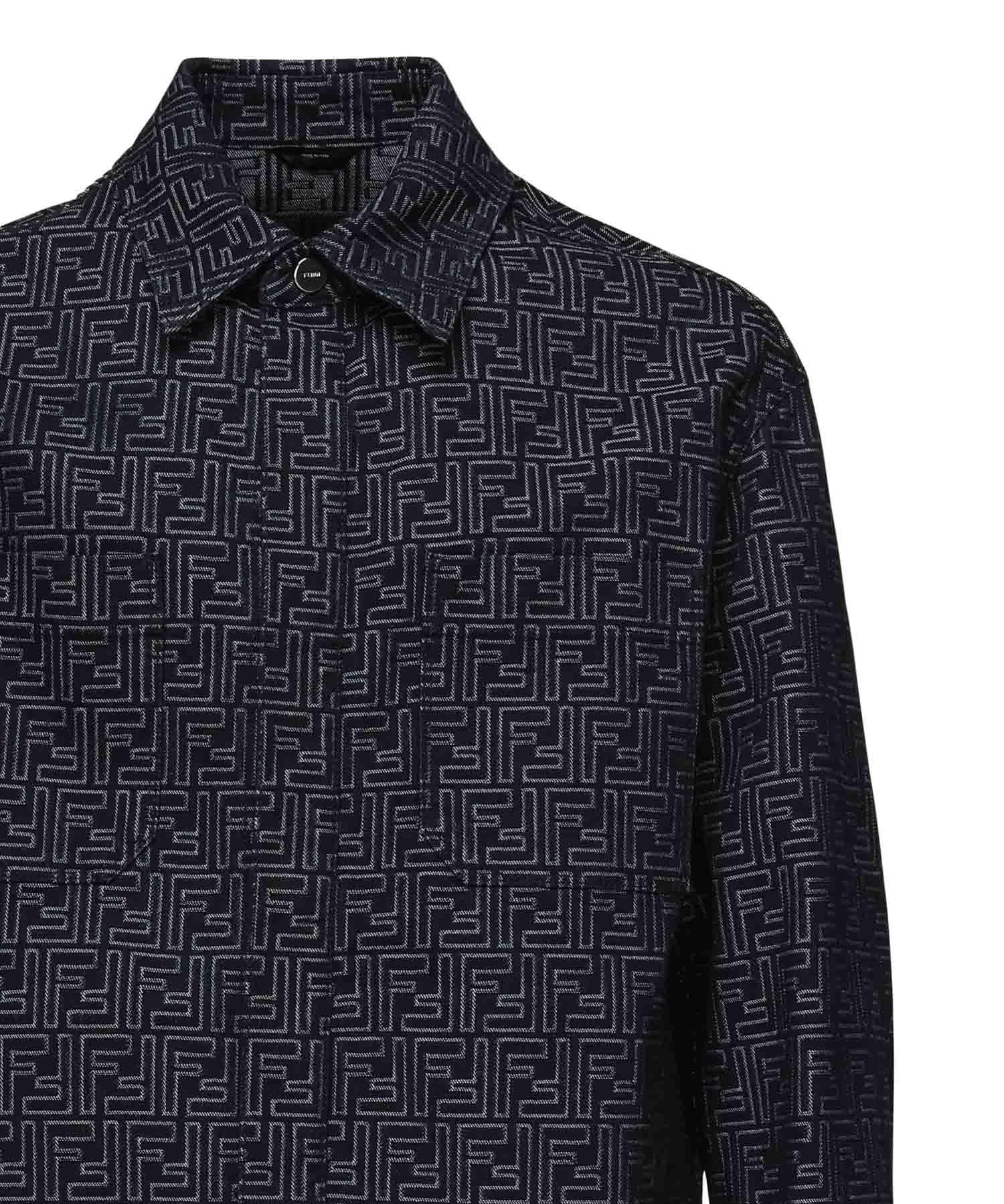 Giacca in denim FF Jacquard FW1321 AUX4F0BUZ FENDI 