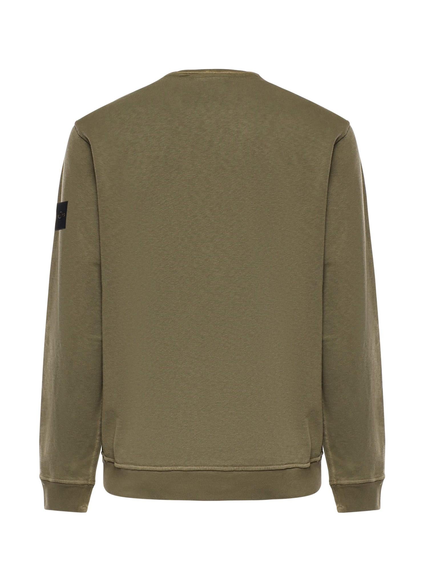 Felpa in cotone malfilé con logo L1S156100034 S0060V015G STONE ISLAND 