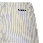 Pantaloni pigiama in popeline riga MP1829 180UF0061 MIU MIU 