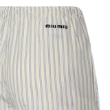 Pantaloni pigiama in popeline riga MP1829 180UF0061 MIU MIU 