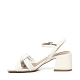 Sandalo con nodo intrecciato A55212 CREAM CARMENS 
