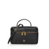 Beauty case a tracolla in nappa chevron 106348 A0GKZ99Q PINKO 