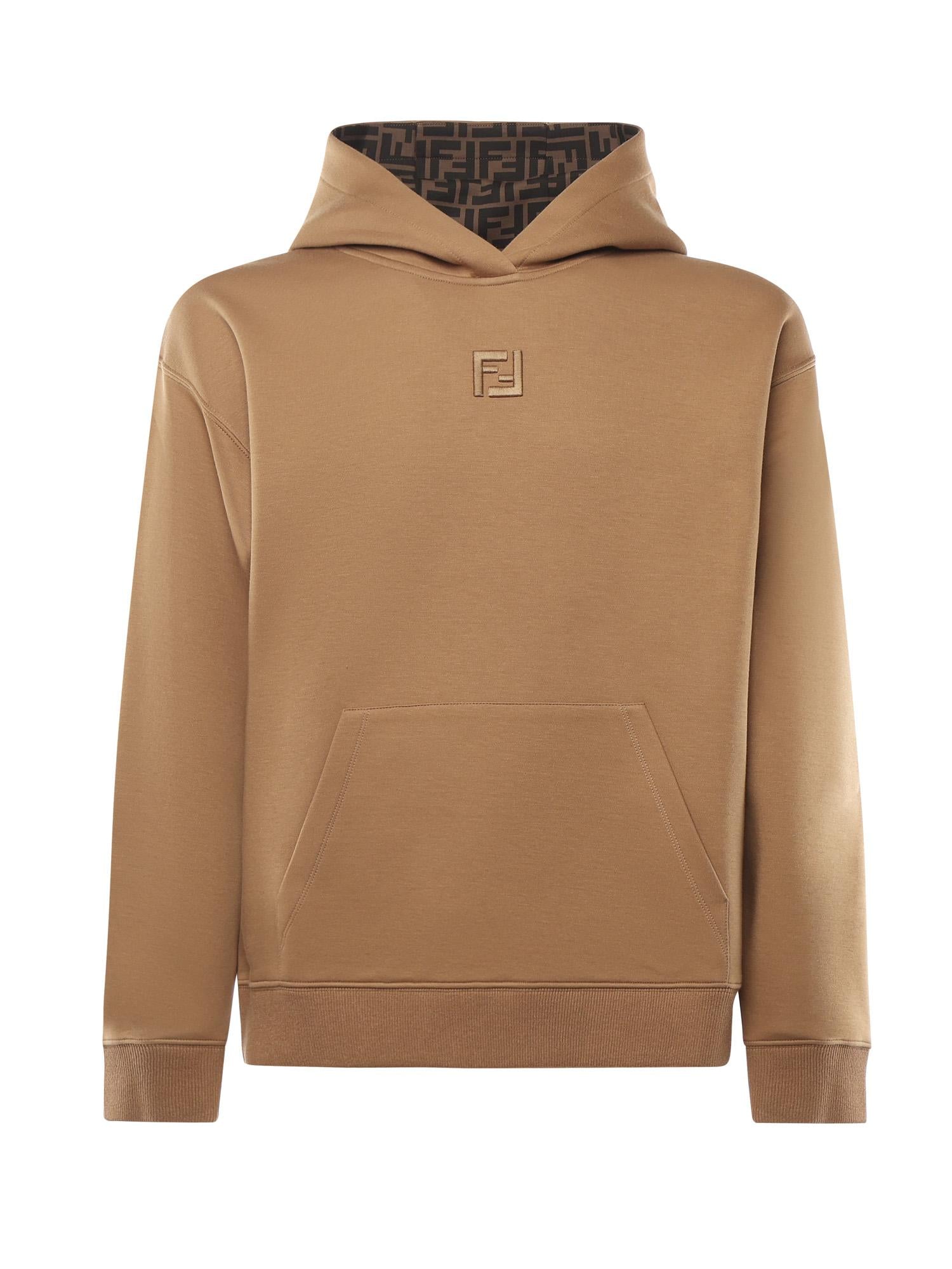 Felpa in cotone con logo FY1143 ATL9F0QU5 FENDI 