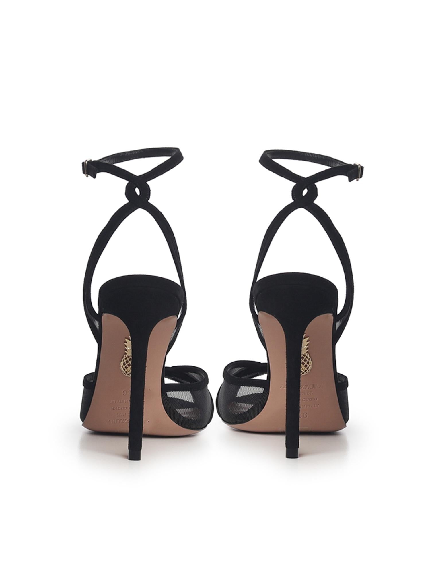 Sandali Shear in suede e mesh SSHHIGS0 SFE000 AQUAZZURA 
