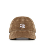 Cappello da baseball in drill 5HC369 2CUAF0844 MIU MIU 