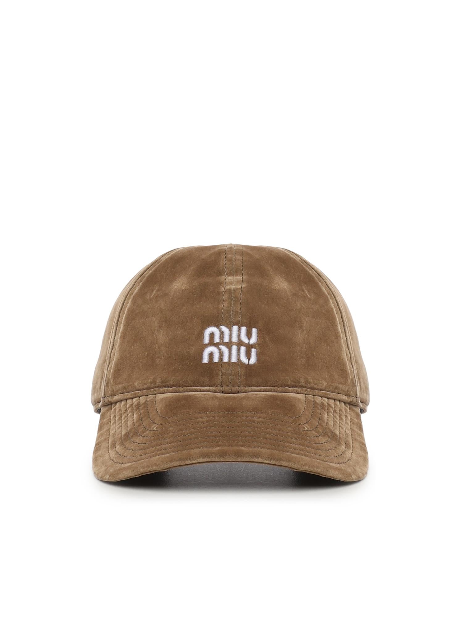 Cappello da baseball in drill 5HC369 2CUAF0844 MIU MIU 