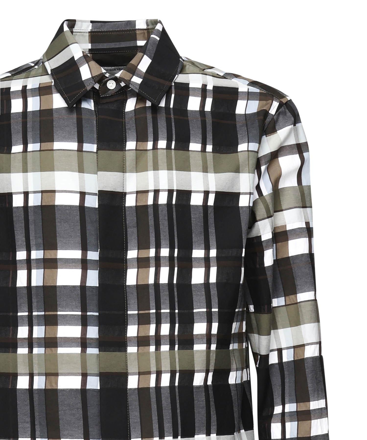 Camicia a quadri in cotone 821368 V5PN01012 BOTTEGA VENETA 