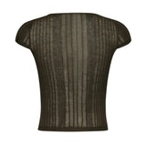Maglia Tambora a costine<BR/> 104773 A1NDX18 PINKO 