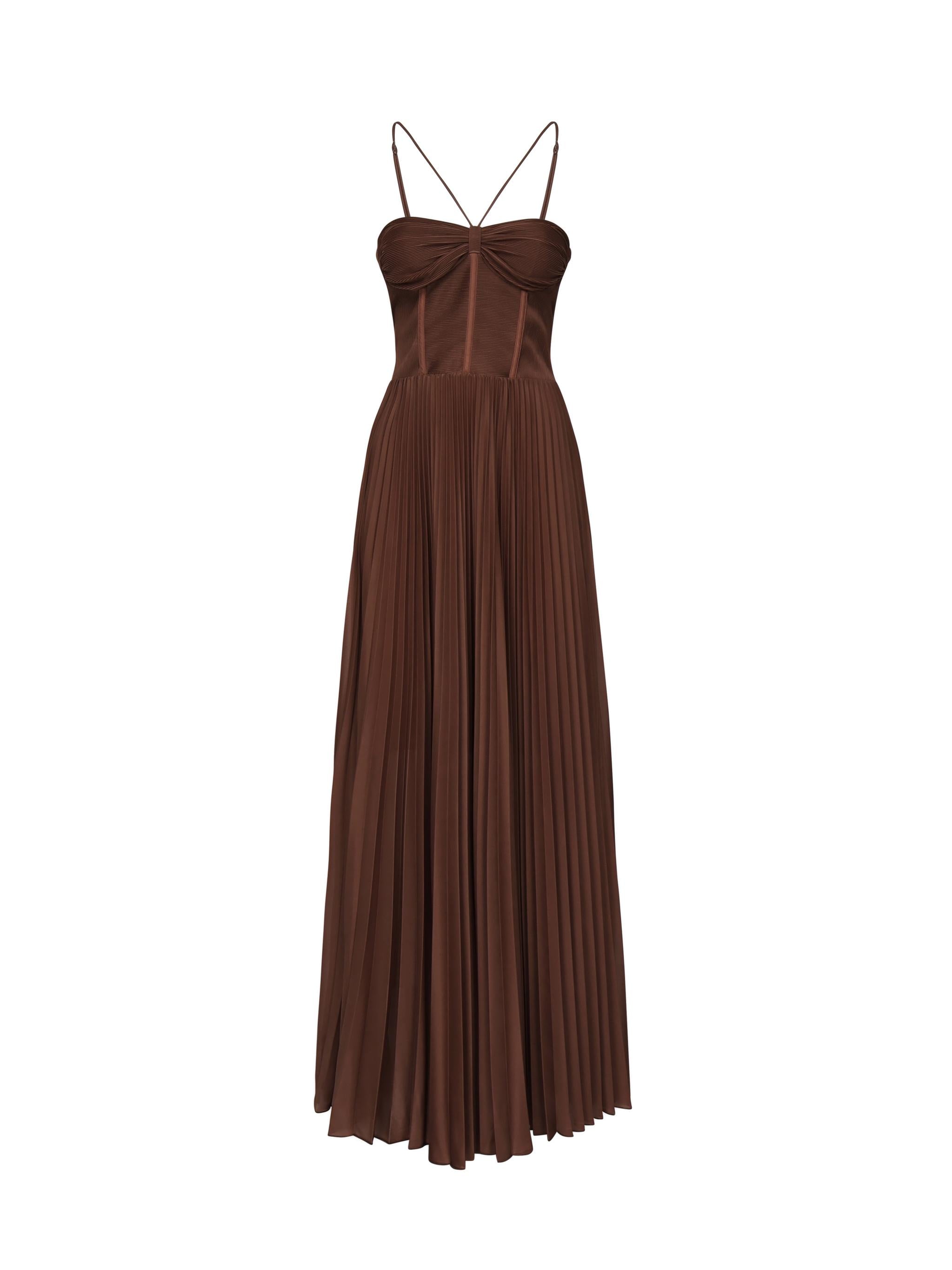 Abito bustier in jersey plissè 104994 A2DML98 PINKO 