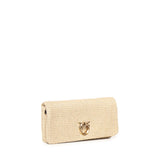 Pochette a tracolla Love Bag Click Soft Horizontal Classic in rafia 106022 A391C24Q PINKO 