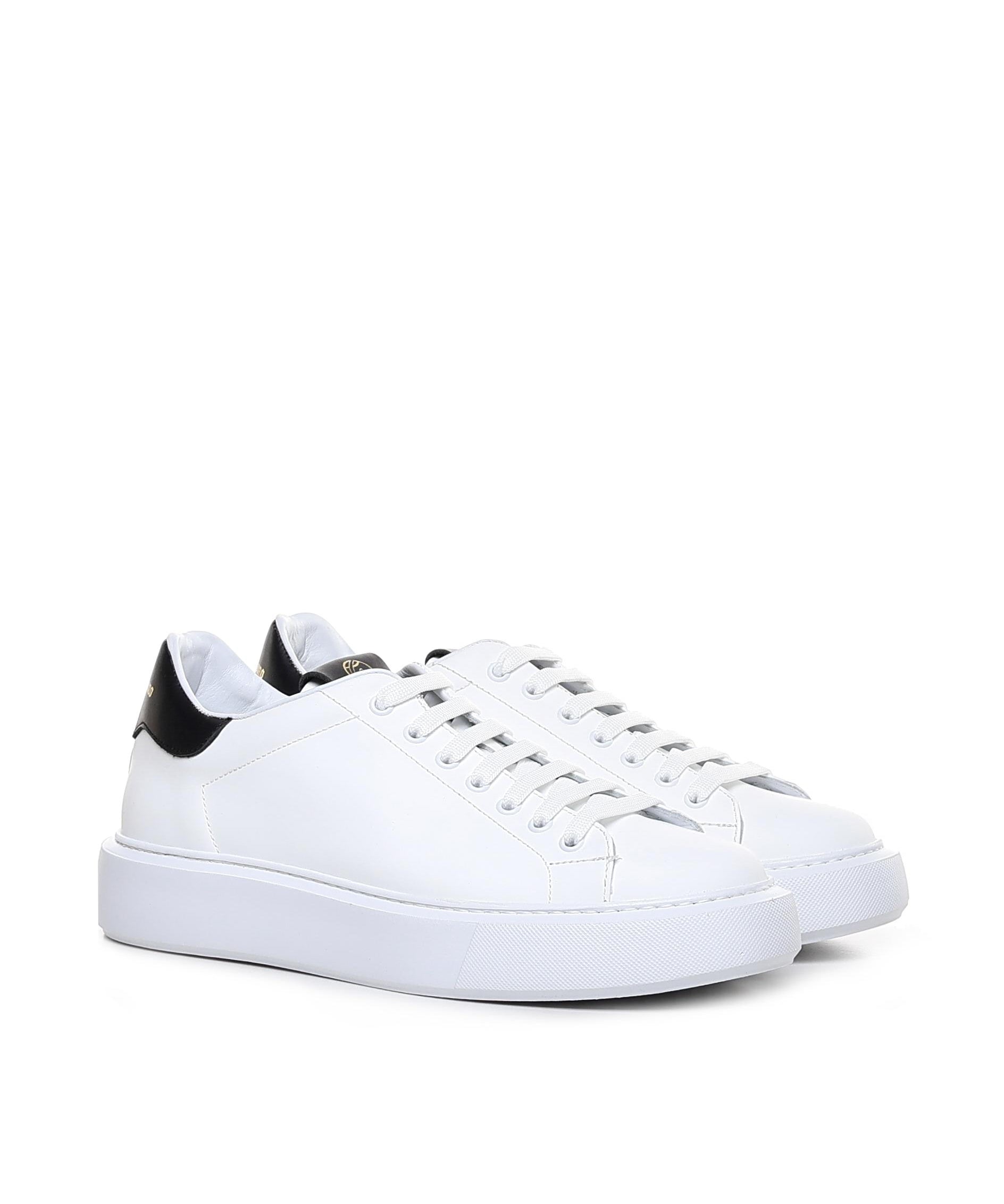Sneakers Fire in pelle FIRE 4 NAPPAWHITE/BLACK GIULIANO GALIANO 