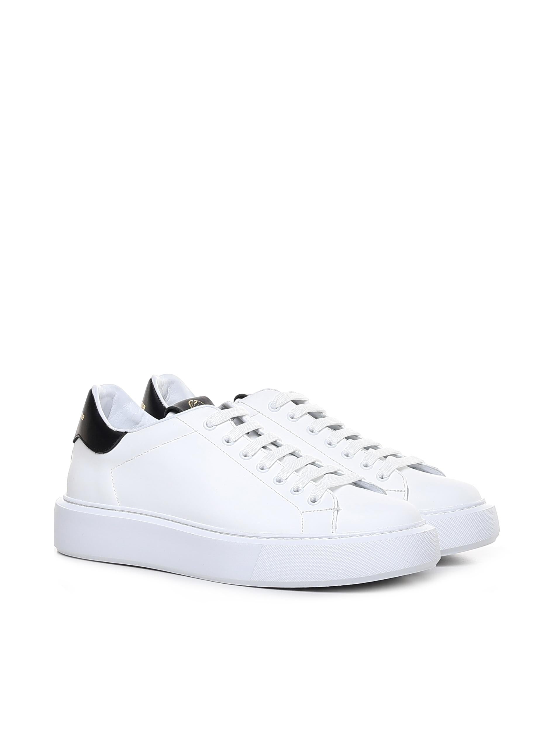 Sneakers Fire in pelle FIRE 4 NAPPAWHITE/BLACK GIULIANO GALIANO 
