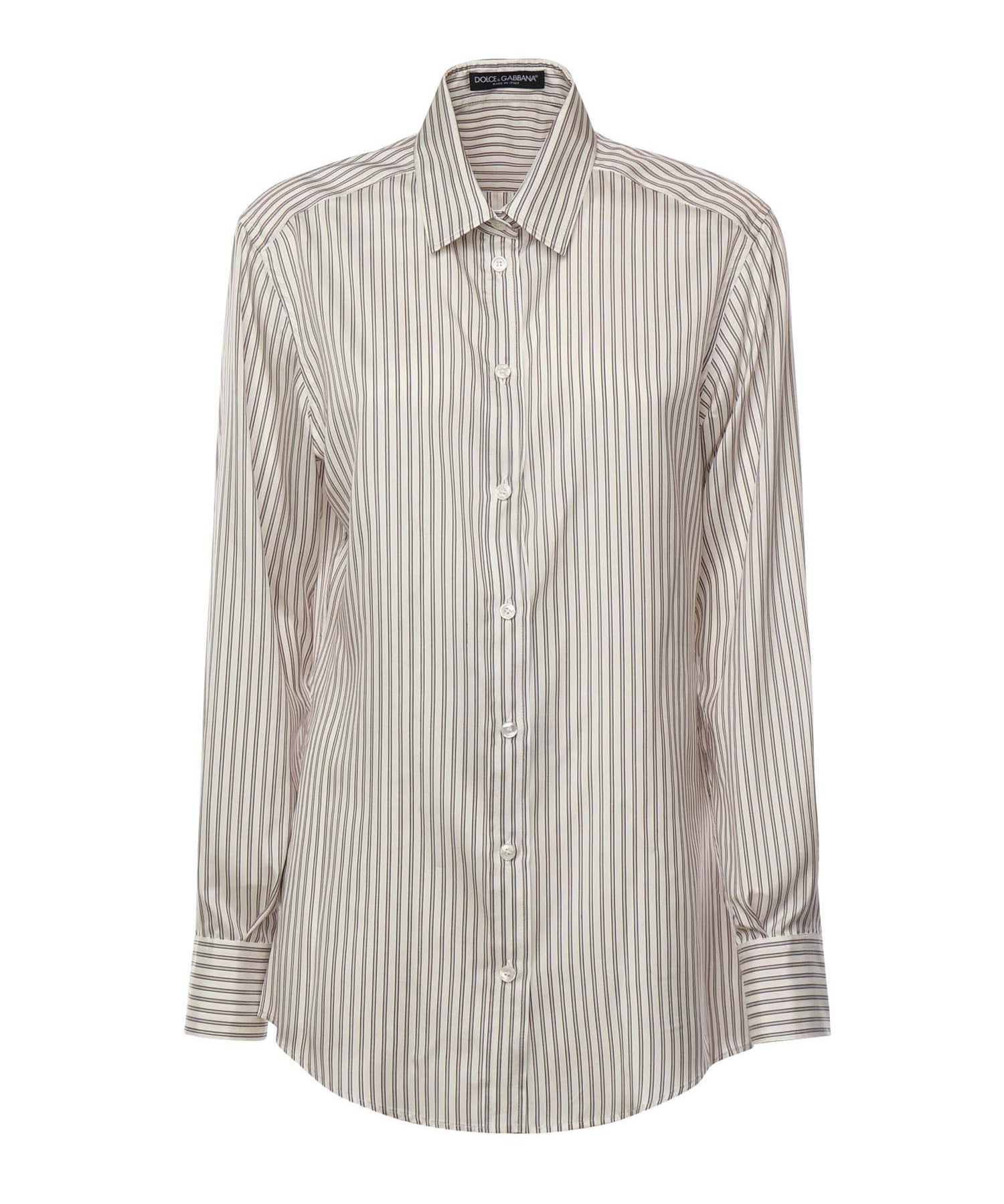 Camicia in seta stampa rigata F5K30T FB1BVS8051 DOLCE & GABBANA 