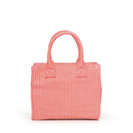 Borsa shopper piccola Beach in rafia con logo Love Birds<BR/> 106832 A39YN17 PINKO 