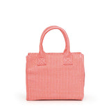 Borsa shopper piccola Beach in rafia con logo Love Birds<BR/> 106832 A39YN17 PINKO 