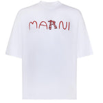 T-shirt in cotone con logo HUMU0223S2 USCY86LOW01 MARNI 