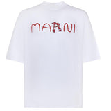 T-shirt in cotone con logo HUMU0223S2 USCY86LOW01 MARNI 