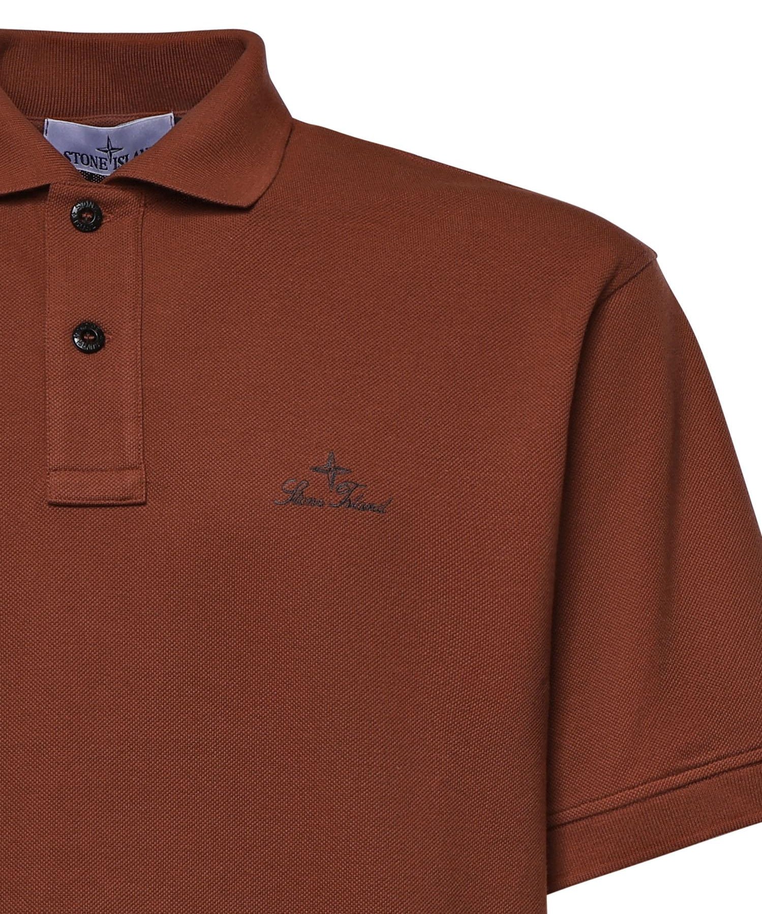 Polo con ricamo logo in piqué di cotone L1S152200001 S0039V0015 STONE ISLAND 