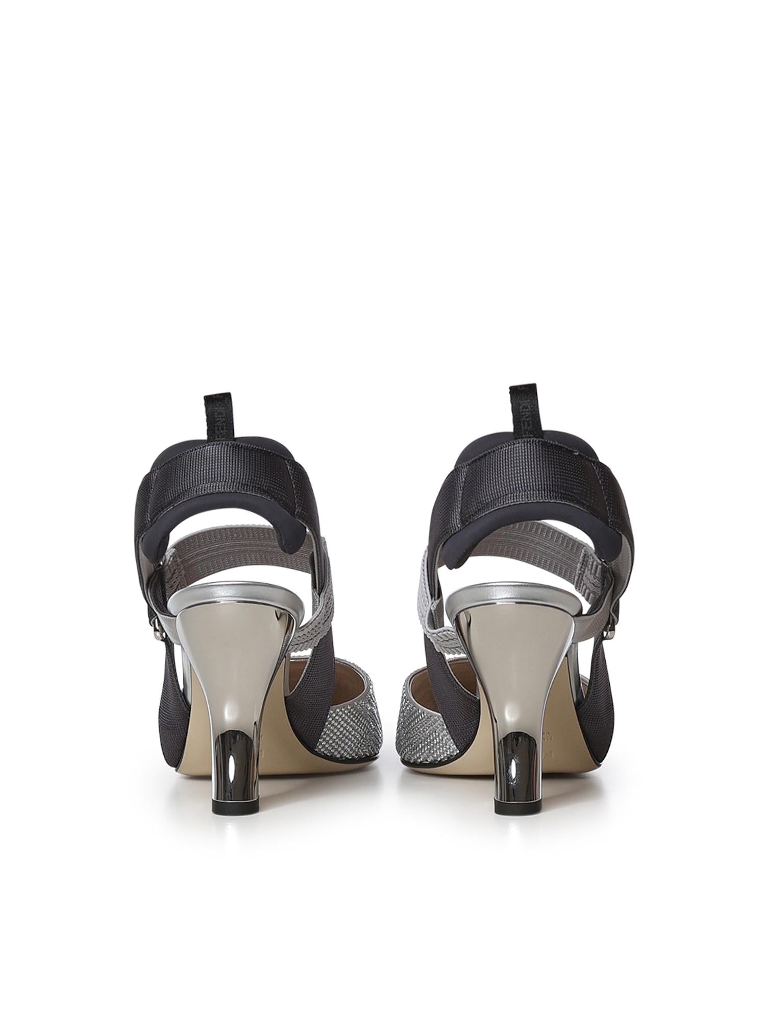Slingback Colibrì con strass 8J8476 AQ62F1MYB FENDI 
