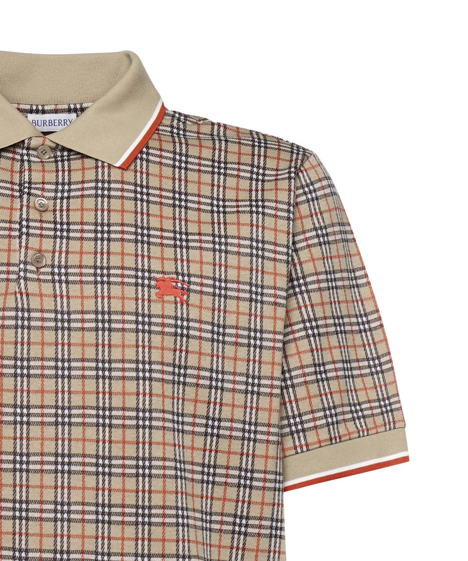 Polo in misto cotone Check 8119561 B9368 BURBERRY 